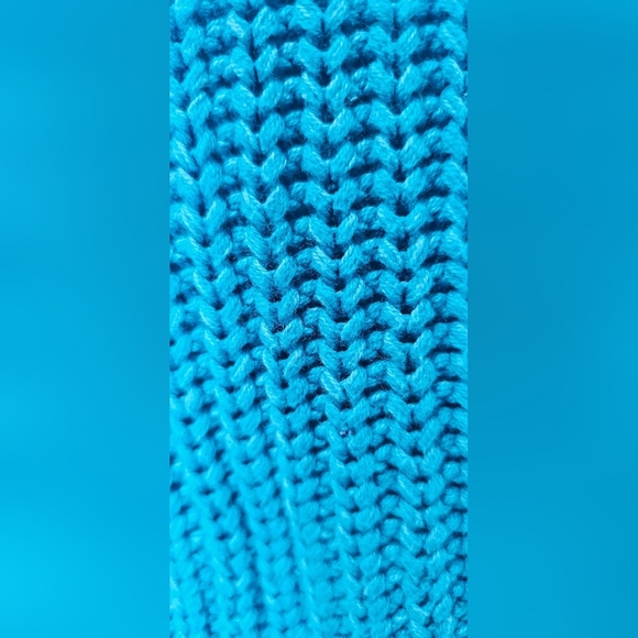 Habitat Women's Cotton Shaker Knit Crew Neck Blue Long Sleeve Sweater Size Small - Picture 4 of 13